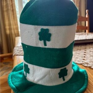 Green and White Shamrock Hat